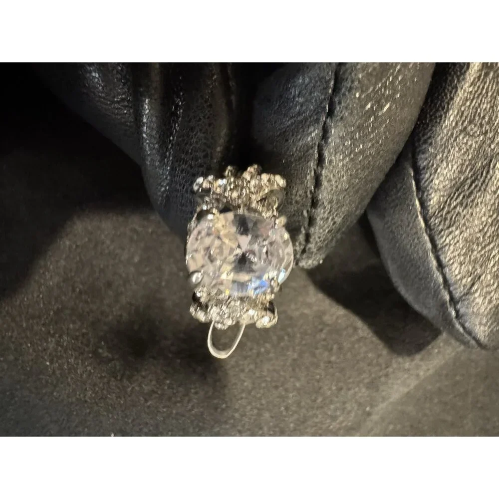NEW Premier Designs Fashion CZ Moissanite Fashion Silvertone Ring Womens 18 US 8